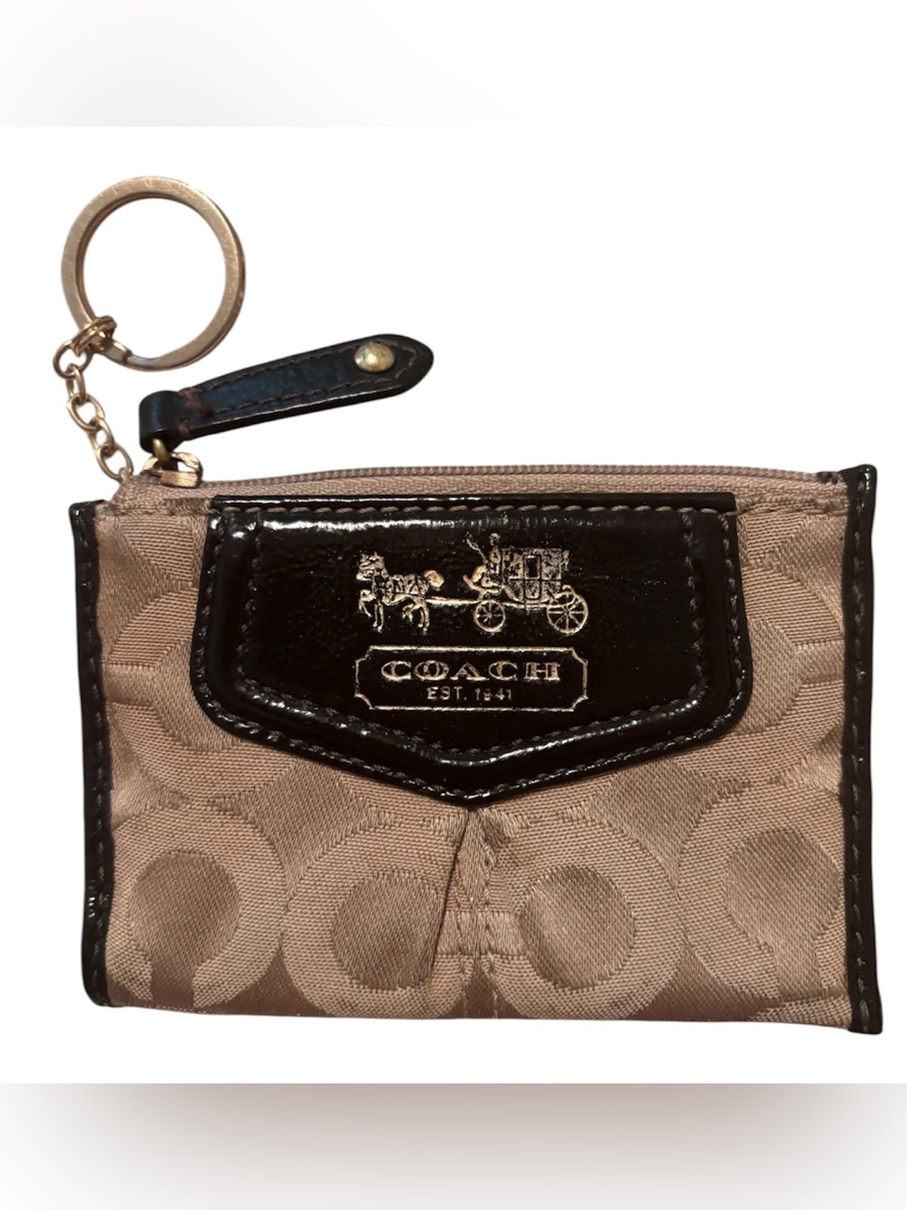 Coach optic C key chain/coin purse